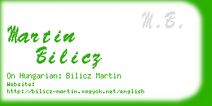 martin bilicz business card